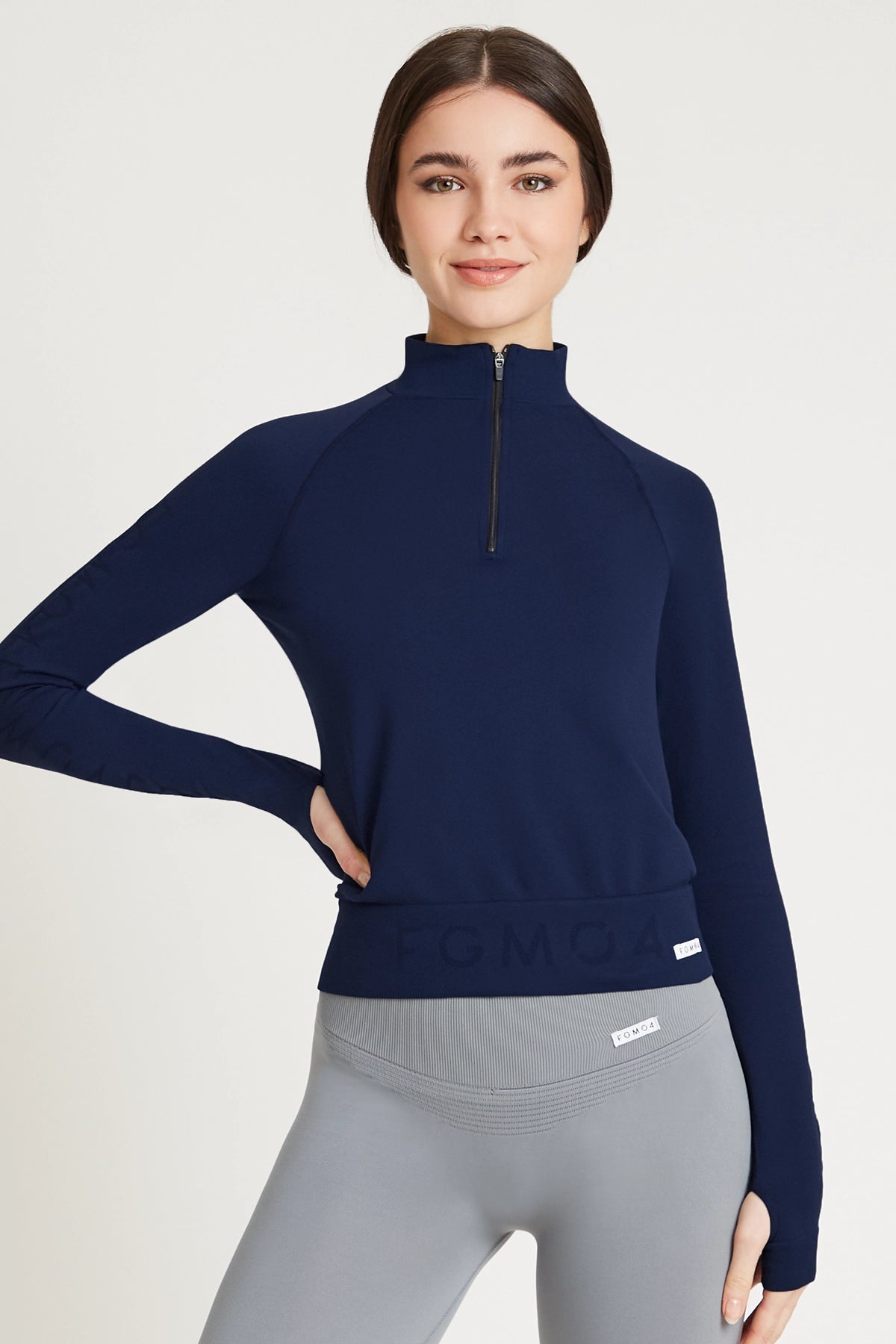 Yoga Tops for Hot Summer Days -Bolero Zip Blu Notte