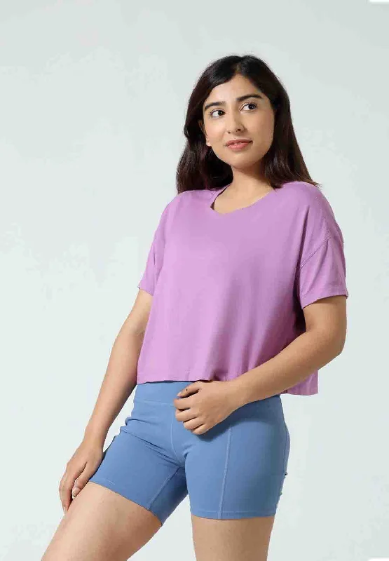 Women's Yoga Tops for Power Yoga -Softest Tee - Boxy Crop