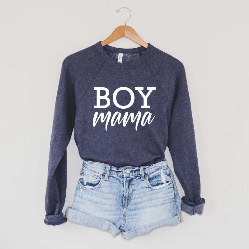 Comfortable Yoga Tops for Studio Sessions -Boy Mama • Navy Pullover