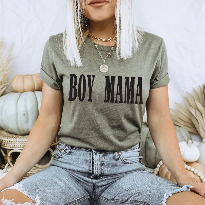 Yoga Tops with Breathable Mesh Details -BOY MAMA • Olive Tee
