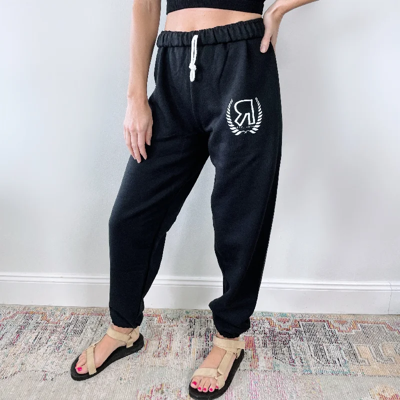 Women's Yoga Pants for Enhanced Flexibility -Boyfriend Sweats • Logo