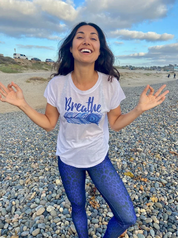 Yoga Tops for Increased Flexibility -Breathe Hi-Lo Scallop Tee