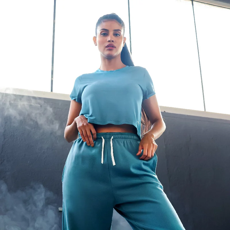 Yoga Tops with Soft Material for Extra Comfort -Breeze Camo Tee - Hydro