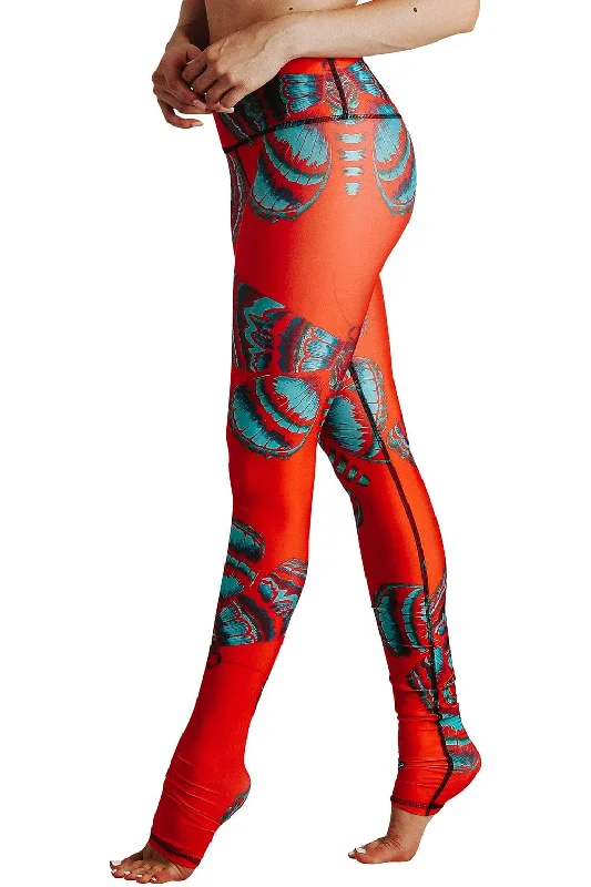 Full Waist Yoga Pants for Yoga -Bright Flight Printed Yoga Legging