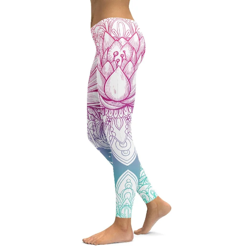 Flexible Yoga Pants for Smooth Poses -Bright Lotus Leggings