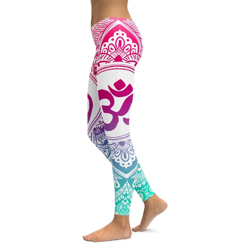 Yoga Pants for Strength and Endurance -Bright OM Leggings