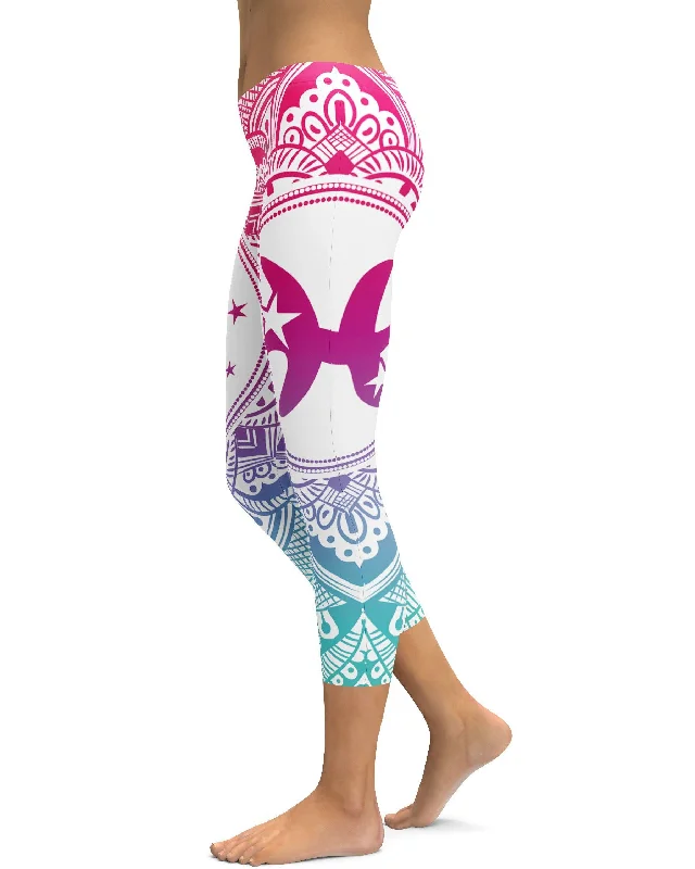 Yoga Pants for High-Performance Poses -Bright Pisces Capris