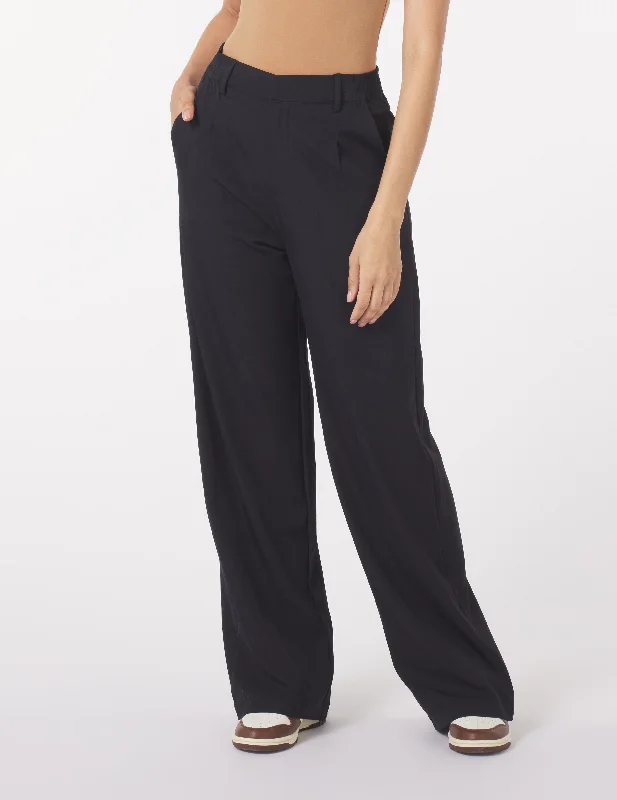 Comfortable Yoga Pants -Brooklyn Trouser: Black