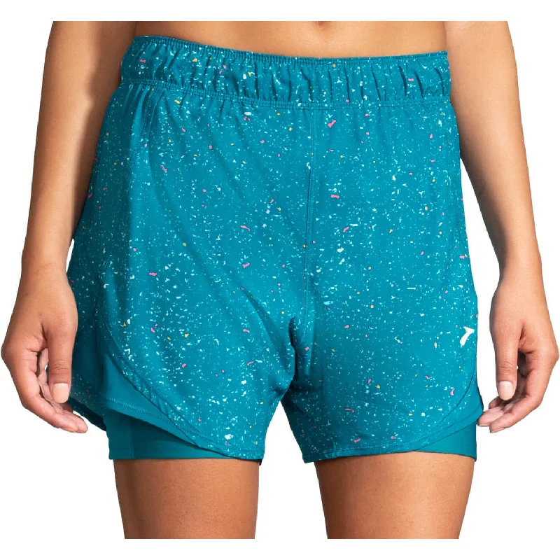 Yoga Shorts for Fitness and Flexibility -Brooks Chaser 5 Inch 2 In 1 Womens Running Shorts - Blue Yoga Shorts for Fitness and Flexibility -Brooks Chaser 5 Inch 2 In 1 Womens Running Shorts - Blue