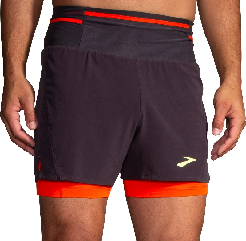 Yoga Shorts for Deep Flexibility and Strength -Brooks High Point 2.0 2 In 1 Mens Running Shorts - Grey Yoga Shorts for Deep Flexibility and Strength -Brooks High Point 2.0 2 In 1 Mens Running Shorts - Grey