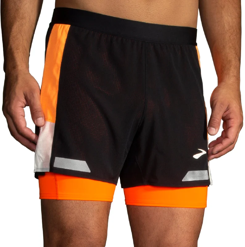 Lightweight Yoga Shorts for Yoga Practice -Brooks Run Visible 2.0 2 In 1 Mens Running Shorts - Black Lightweight Yoga Shorts for Yoga Practice -Brooks Run Visible 2.0 2 In 1 Mens Running Shorts - Black