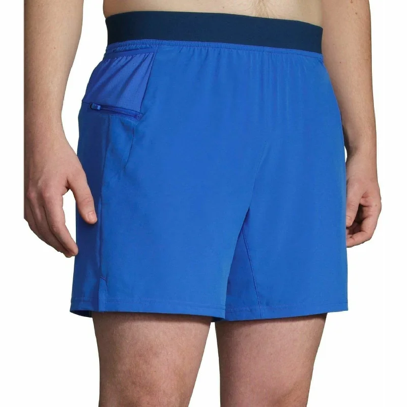 Soft Yoga Shorts for All Day Wear -Brooks Sherpa 7 Inch Mens 2 In 1 Running Shorts - Blue Soft Yoga Shorts for All Day Wear -Brooks Sherpa 7 Inch Mens 2 In 1 Running Shorts - Blue