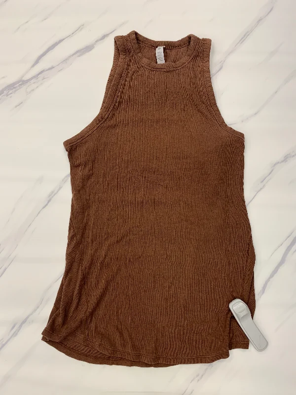 Yoga Tops for Power and Flexibility in Poses -Brown Athletic Tank Top Lululemon, Size 10