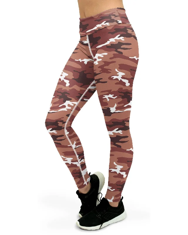 Full-Body Yoga Pants for Flexibility -Brown Camo Yoga Pants