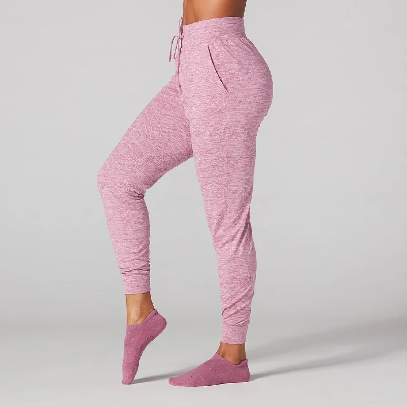 Soft and Supportive Yoga Pants for Women -Brushed Tec Knit High Waisted Jogger *