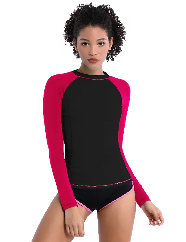 Breathable Cotton Yoga Tops -BUBBLELIME 84P/16S Long Sleeve Rashguard for Women Mix Color Breathable Cotton Yoga Tops -BUBBLELIME 84P/16S Long Sleeve Rashguard for Women Mix Color
