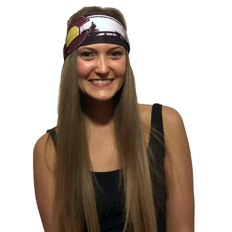 Comfortable Yoga Pants for Every Workout -Burgundy Native Headband
