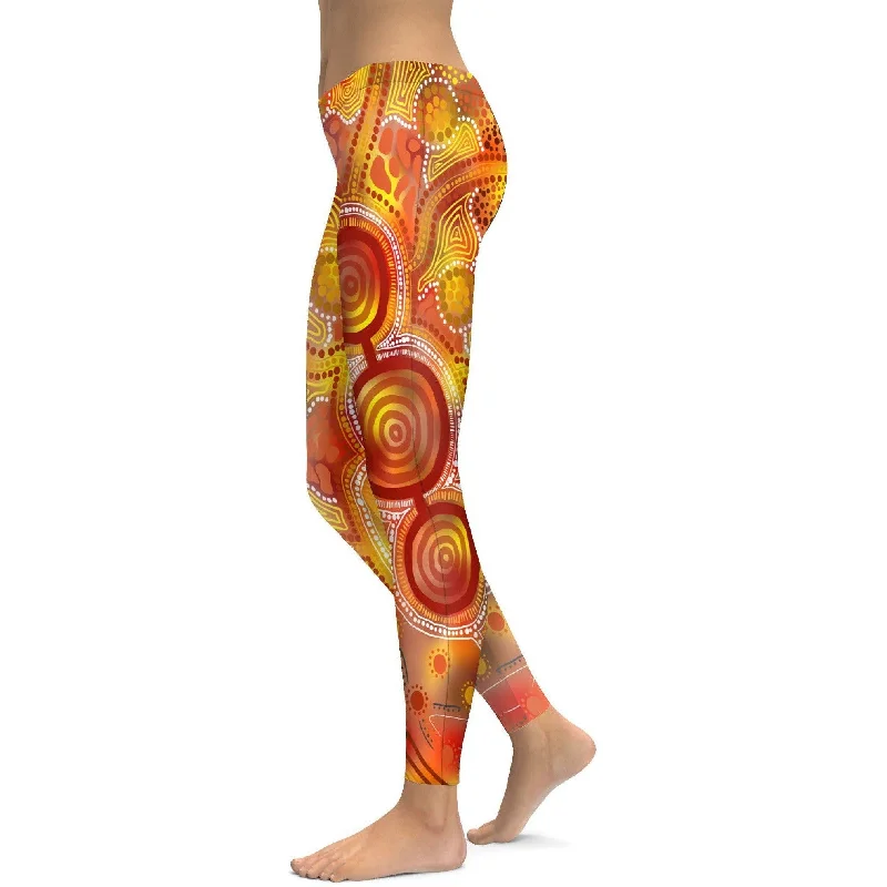 Yoga Pants for Hot Yoga Sessions -Burning Land Leggings