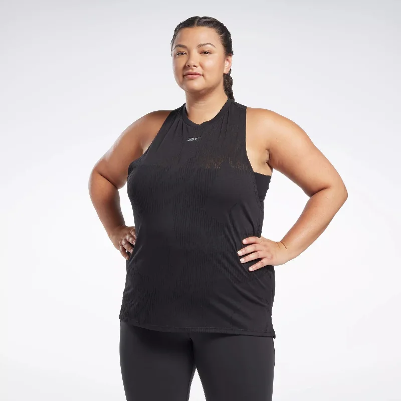 Women's Yoga Tops for Warm Weather Practice -Burnout Tank Top (Plus Size)