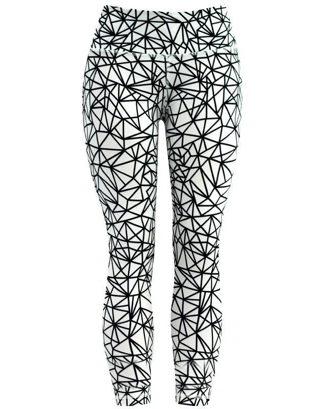 High-Compression Yoga Pants for Strength -22" Printed Yoga Pants WHITESPIDER