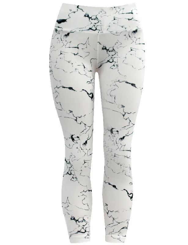High-Waisted Yoga Pants for Comfort and Fit -22" Printed Yoga Pants WHITETHUNDER