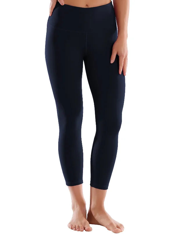 Yoga Pants for Intense Movement -22" High Waist Side Line Capris darknavy