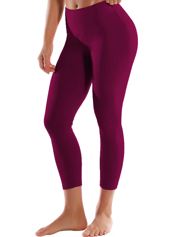 Yoga Pants for Stress-Free Movement -22" High Waist Crop Tight Capris grapevine