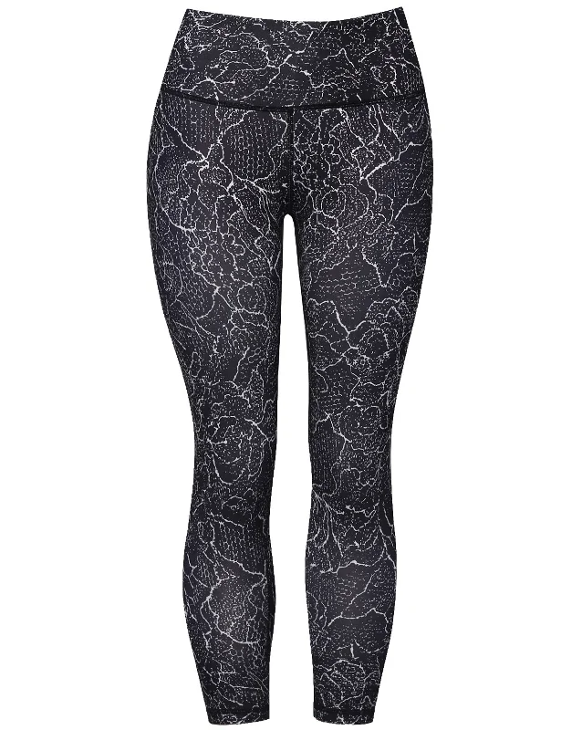 Fitted Yoga Pants for Women -22" Printed Yoga Pants CRACK