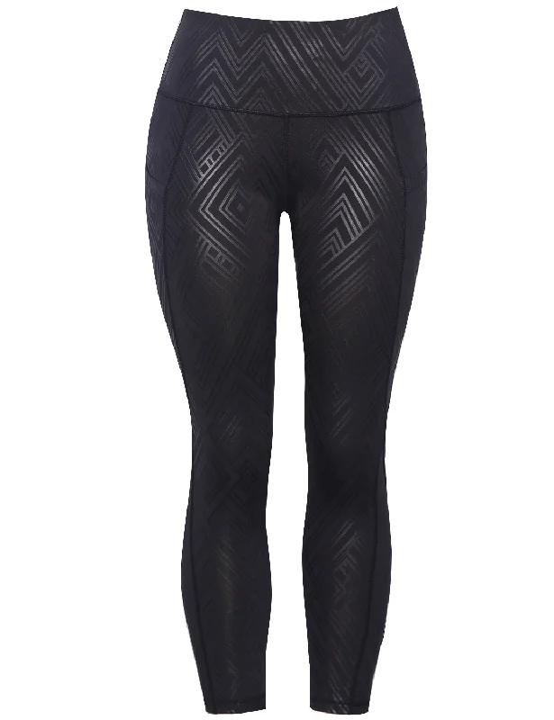 Yoga Pants with Deep Stretch -22" inseam 3D Printed Yoga Pants DIAMOND