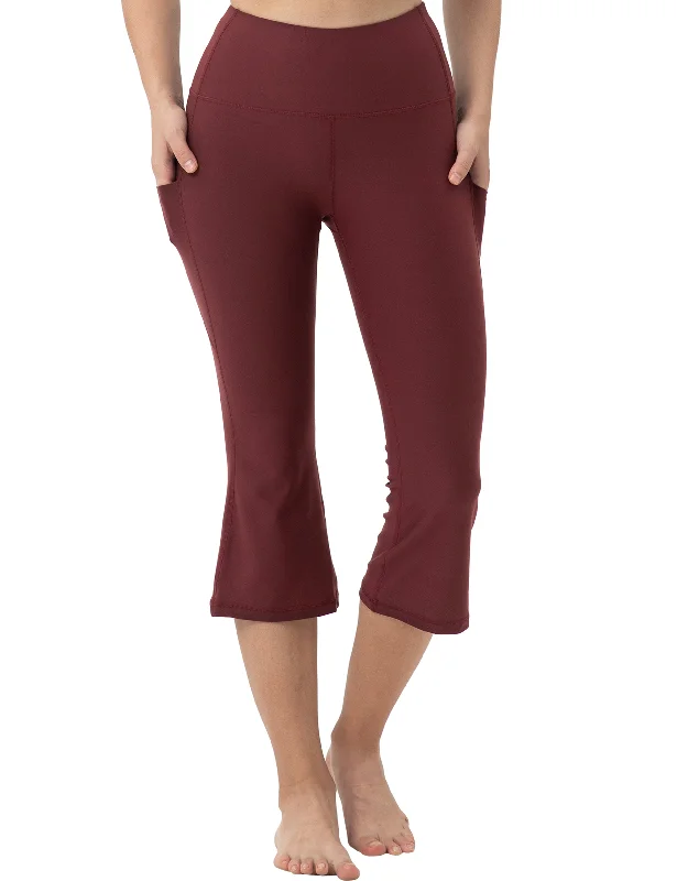 Yoga Pants for Maximum Comfort and Flexibility -20" Side Pocket Wide Leg Capris