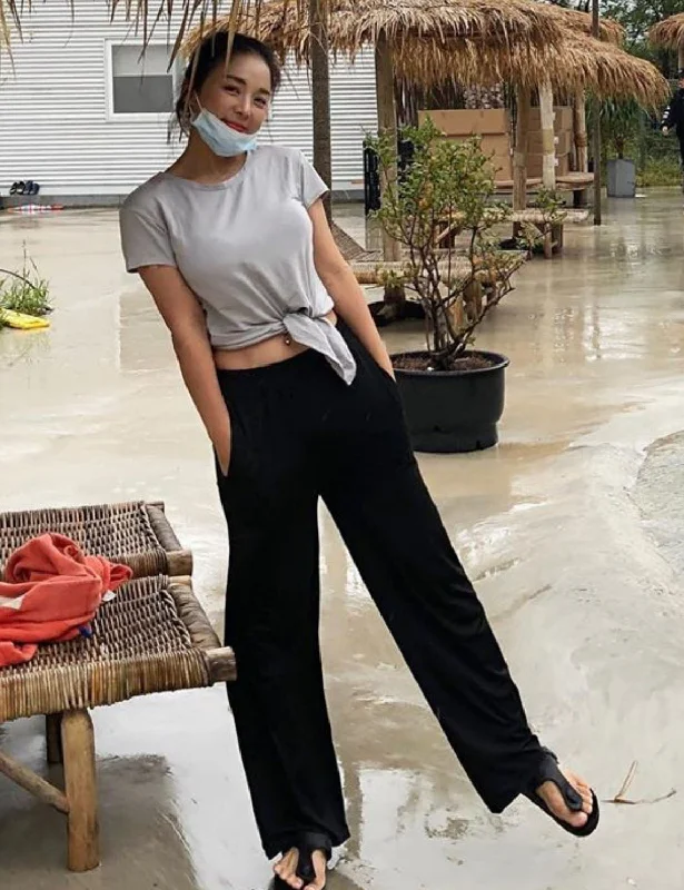 Soft Yoga Tops for Relaxation and Practice -Tie Up Crop Top Short Sleeve T-Shirt lightgray ins Soft Yoga Tops for Relaxation and Practice -Tie Up Crop Top Short Sleeve T-Shirt lightgray ins