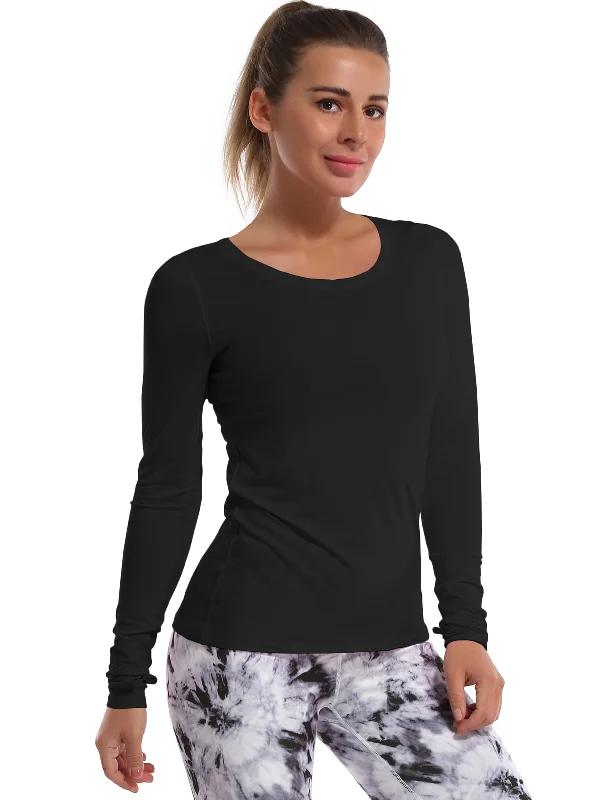 Comfortable Yoga Tops for Every Pose -Athlete Long Sleeve Tops black