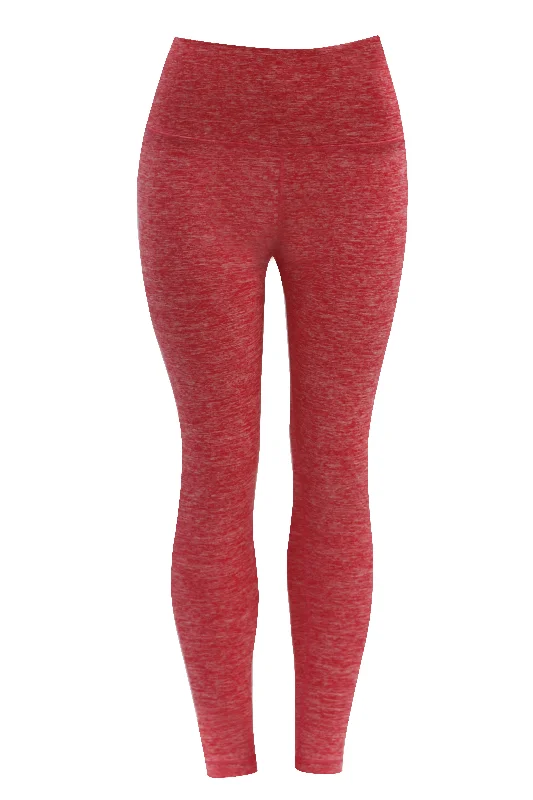 High-Waisted Yoga Pants for Full Comfort -High Waist Yoga Pants heatherred
