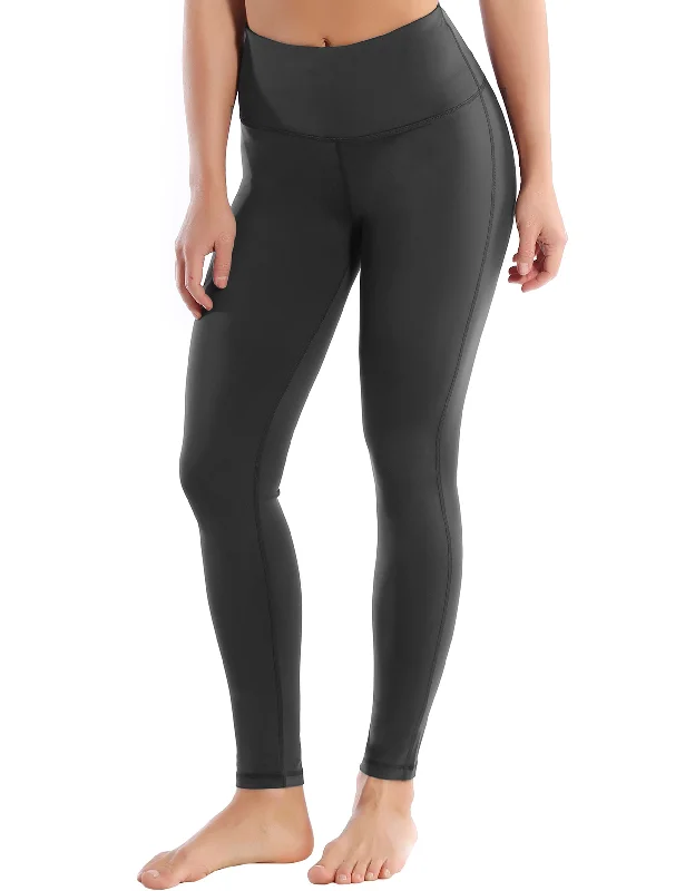 Full-Length Yoga Pants -High Waist Side Line Yoga Pants shadowcharcoal