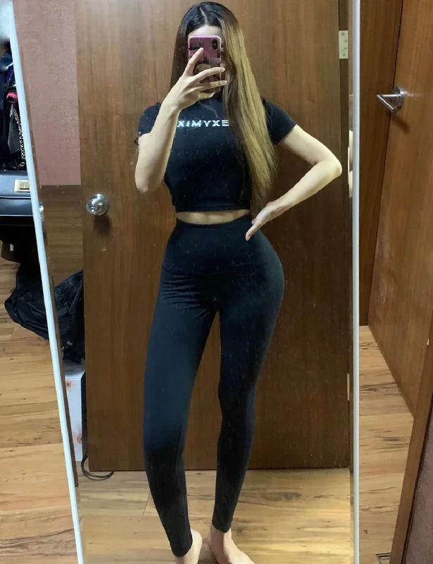 Yoga Pants for Dynamic Movement -High Waist Yoga Pants black ins