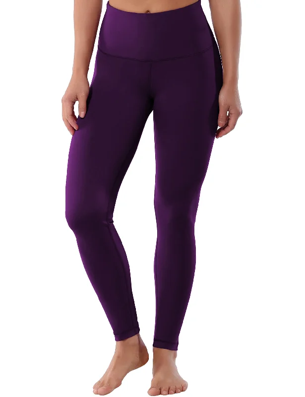 Eco-Friendly Yoga Pants -High Waist Yoga Pants plum