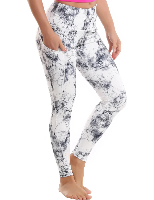 High-Waisted Yoga Pants for Core Support -High Waist Side Pockets Yoga Pants arabescato High-Waisted Yoga Pants for Core Support -High Waist Side Pockets Yoga Pants arabescato