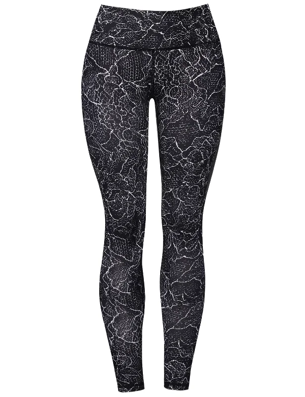 Full-Length Yoga Pants for Enhanced Movement -26" Printed Yoga Pants CRACK