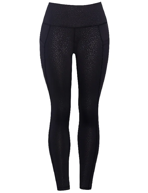 Premium Yoga Pants for Active Women -26" inseam 3D Printed Yoga Pants LEOPARD