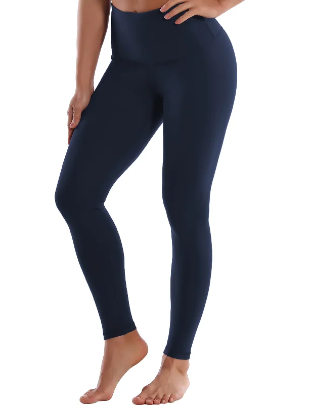 Yoga Pants with Built-In Control -Super High Waist Yoga Pants darknavy