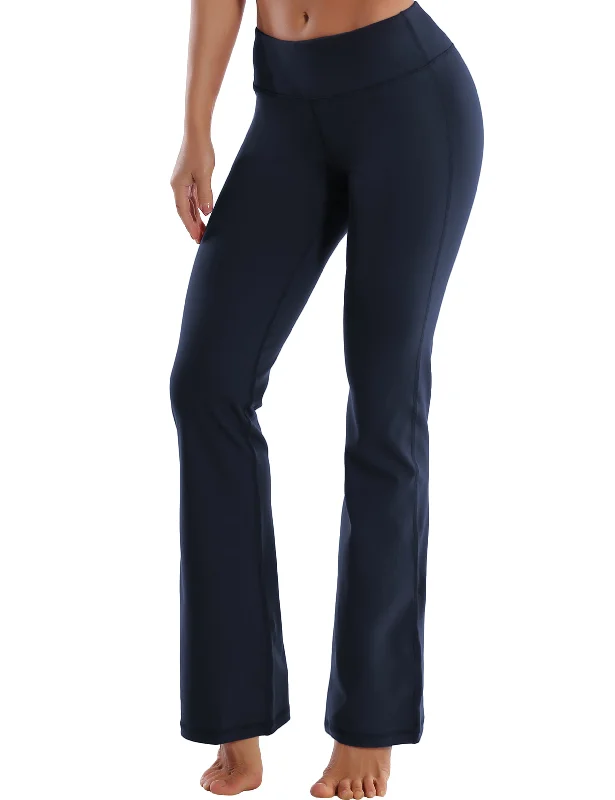Yoga Pants for Comfort and Performance -29" 31" 33" 35" Cotton Nylon Bootcut Leggings darknavy Yoga Pants for Comfort and Performance -29" 31" 33" 35" Cotton Nylon Bootcut Leggings darknavy