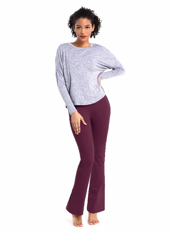 Stretchable Yoga Pants -29" 31" 33" 35" Cotton Nylon Bootcut Leggings grapevine