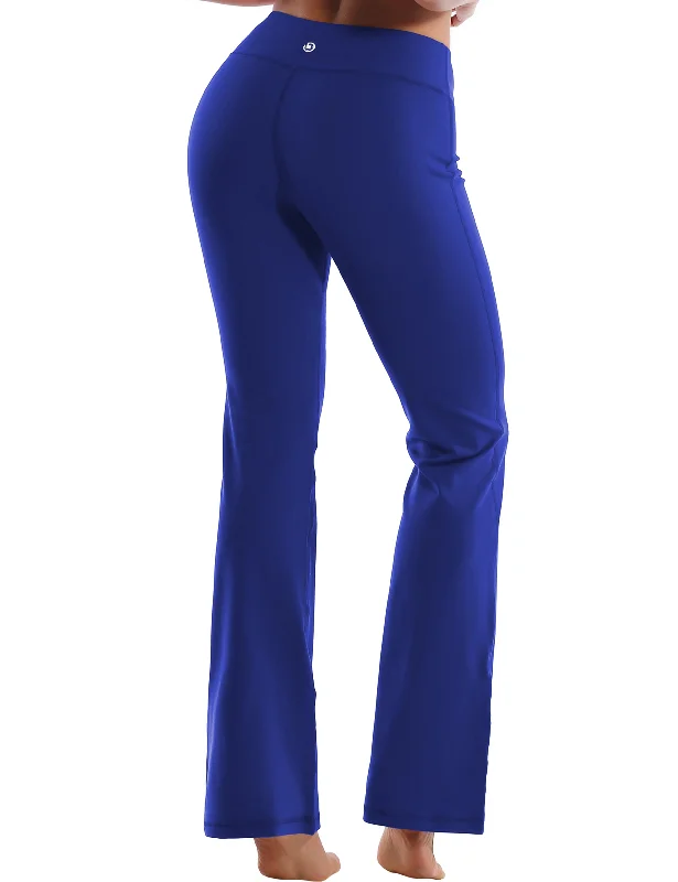 Yoga Pants for Comfort -29" 31" 33" 35" Cotton Nylon Bootcut Leggings navy