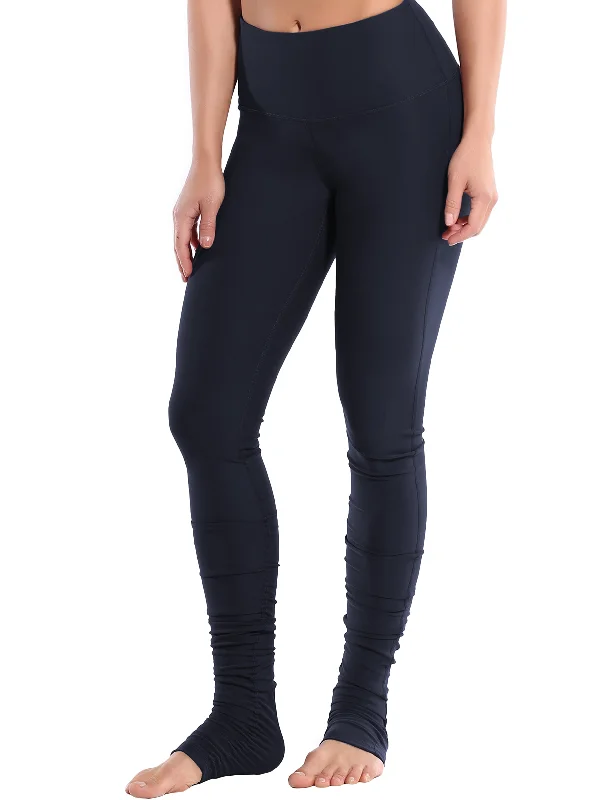 Affordable Yoga Pants for Fitness -Over the Heel Yoga Pants darknavy