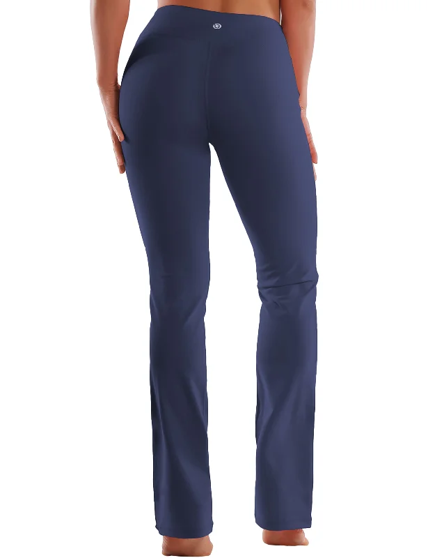 Tight Yoga Pants for Workout -29" 31" 33" 35" Straight Leg Leggings graynavy