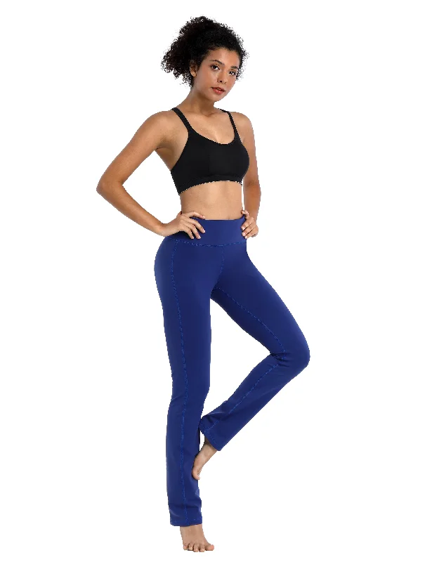 Plus Size Yoga Pants -29" 31" 33" 35" Straight Leg Leggings navy