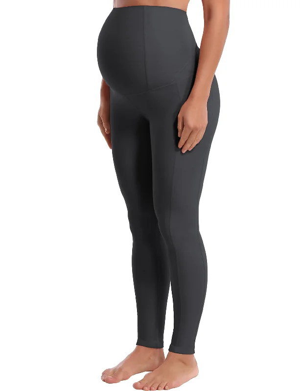 Comfortable Compression Yoga Pants for Women -26" Side Pockets Maternity Yoga Pants shadowcharcoal Comfortable Compression Yoga Pants for Women -26" Side Pockets Maternity Yoga Pants shadowcharcoal