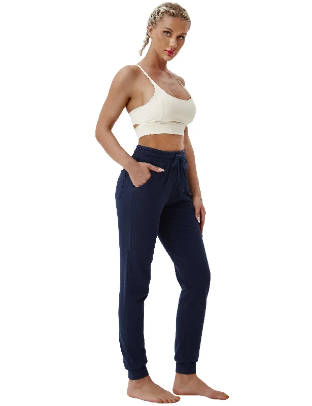 Comfortable Fit Yoga Pants for Flexibility -Training Joggers darknavy