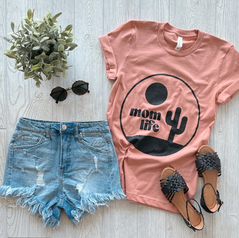 Comfortable Yoga Tops for Intense Sessions -Cactus Mom Life • Terracotta Tee