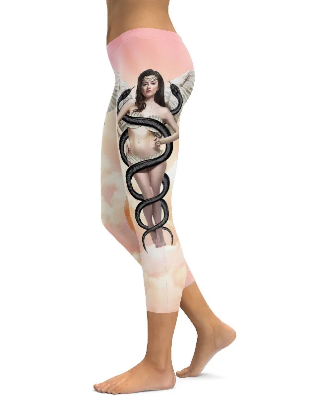 Yoga Pants with Built-in Support -Caduceus Capris